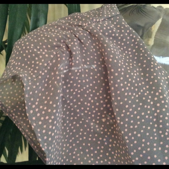 Flattering & Flowy Lush hi lo mini dress with pink dots, lined - Picture 2 of 8